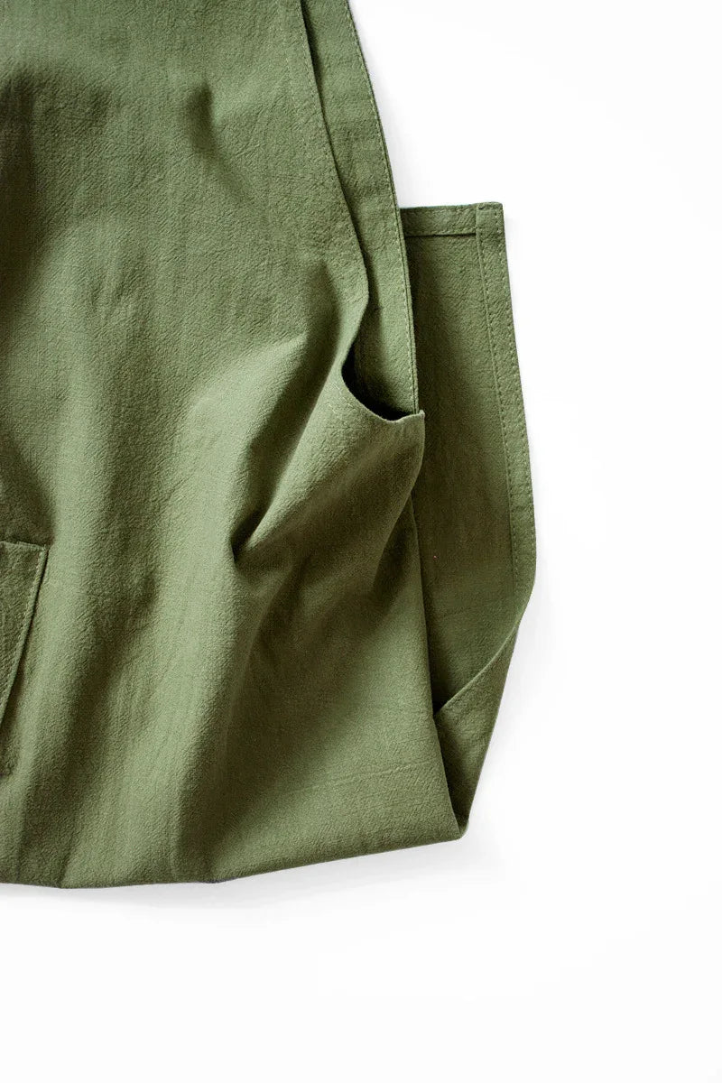Black Cotton Linen H-Back Apron - Solid Color Kitchen Cooking Apron with Pocket - Mekamart Australia