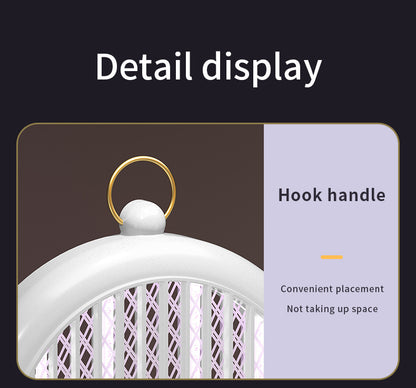 White (Chargeing version) USB Mosquito Killer Lamp - Electric Bug Zapper, Wall-Mounted/Standing, Silent