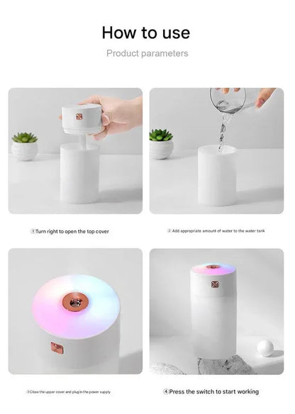 Gray 300ml USB Air Humidifier - Quiet Mini Humidifier for Bedroom, Office, Car - Mekamart Australia