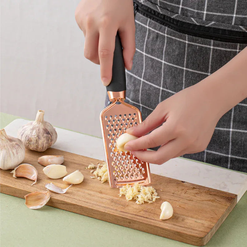 Blue And Rose Gold 7-Piece Kitchen Gadget Set - Stainless Steel Utensils with Comfort Grip Handles - Mekamart Australia