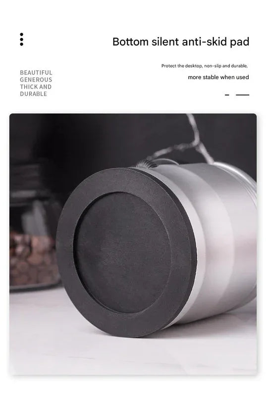 Silver Round Professional Aluminum Espresso Tamping Station - Adjustable Portafilter Holder Stand - Mekamart Australia