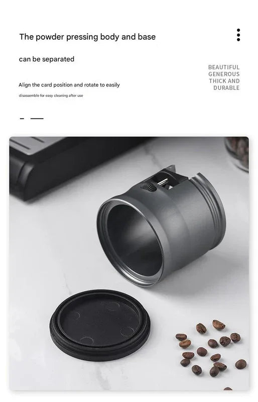 Dark Grey Diamond Professional Aluminum Espresso Tamping Station - Adjustable Portafilter Holder Stand - Mekamart Australia