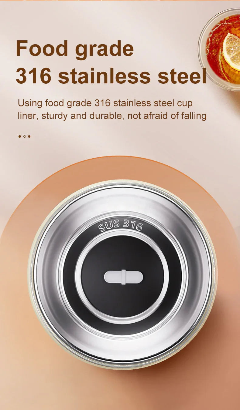 Dark Blue 316 Stainless Steel Rechargeable Electric Self-Stirring Mug - 420ml Automatic Mixing Cup with Magnetic Rotor - Mekamart Australia