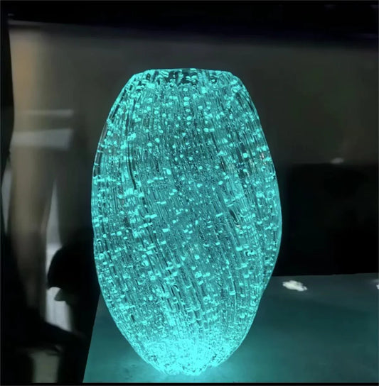 Maltose Vase Luminous INS-Style Glass Vase Modern Minimalist Hydroponic Flower Holder Creative Desktop Decorative Floral Arrangement - Mekamart Australia
