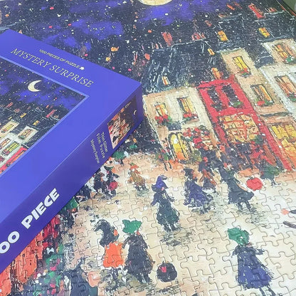 Wonderful City 1000-Piece Fine Art Jigsaw Puzzle - Premium Blue Cardboard Puzzle for Adults - Mekamart Australia