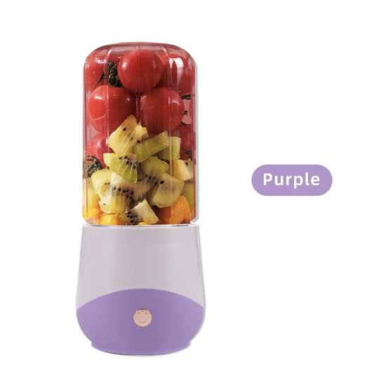 Purple Compact Portable Blender - USB Rechargeable Mini Juicer Cup with 4 Blades - Mekamart Australia