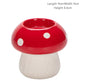 Small Size Red Whimsical Ceramic Mushroom Vase - Decorative Floral & Hydroponic Planter - Mekamart Australia