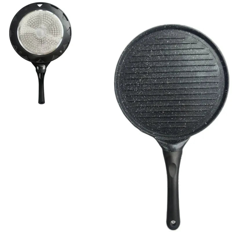 Black Steak Versatile Non-Stick Frying Pan (27cm) - Induction Ready Skillet for Everyday Cooking - Mekamart Australia