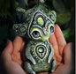 3PCS Four Eyes Fantasy Three-Eyed Alien Figurine Set - 3 Piece Resin Sculptures for Home & Garden Decor - Mekamart Australia