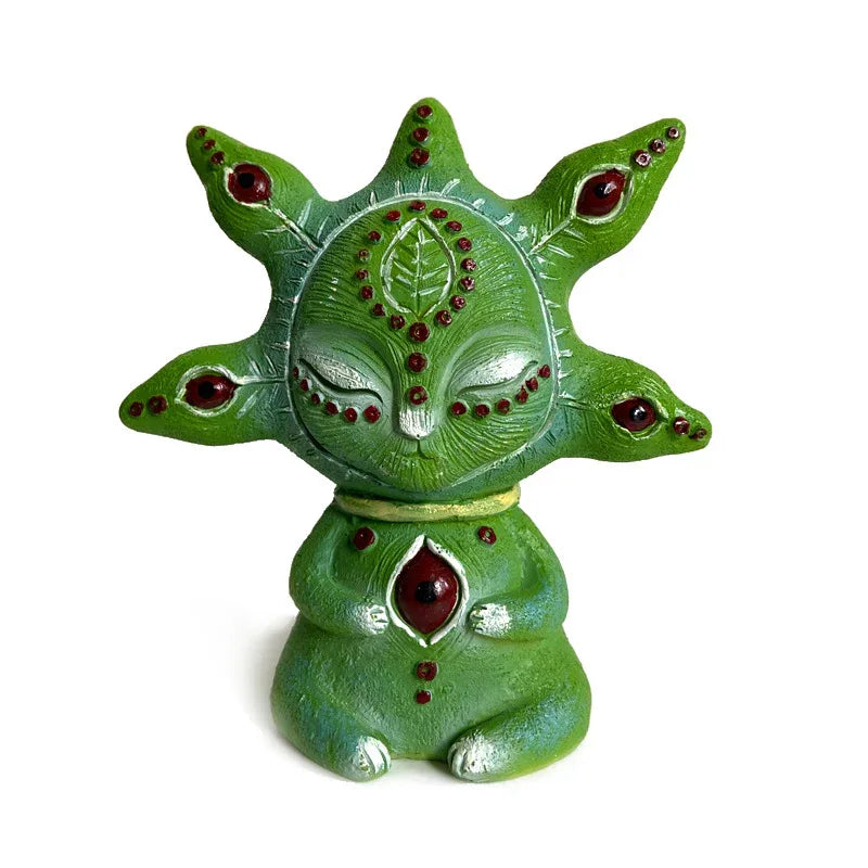 3PCS Five Eyes Fantasy Three-Eyed Alien Figurine Set - 3 Piece Resin Sculptures for Home & Garden Decor - Mekamart Australia