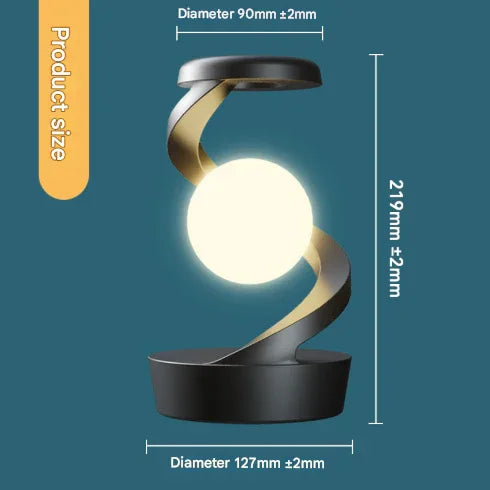 White Modern Levitating LED Desk Lamp - Spiral Design Atmosphere Light - Mekamart Australia