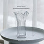 Nordic-Style Glass Vase - Elegant Fluted Flower Vase for Home Decor(Transparent) - Mekamart Australia