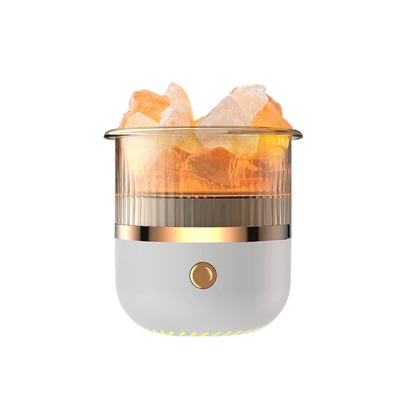 Crystal Humidifier with LED Light - Aromatherapy Diffuser for Home Relaxation(white) - Mekamart Australia