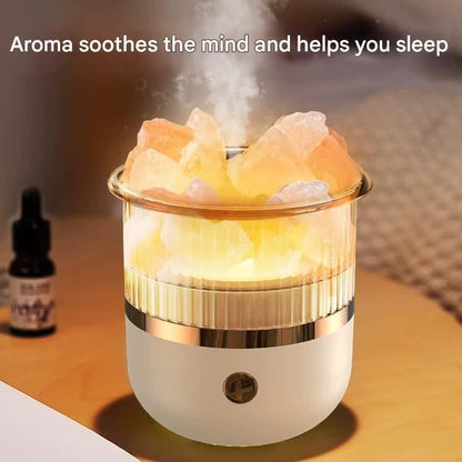 Crystal Humidifier with LED Light - Aromatherapy Diffuser for Home Relaxation(white) - Mekamart Australia