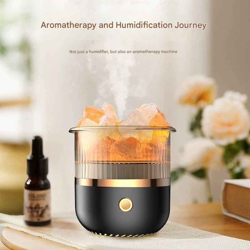 Crystal Humidifier with LED Light - Aromatherapy Diffuser for Home Relaxation(white) - Mekamart Australia