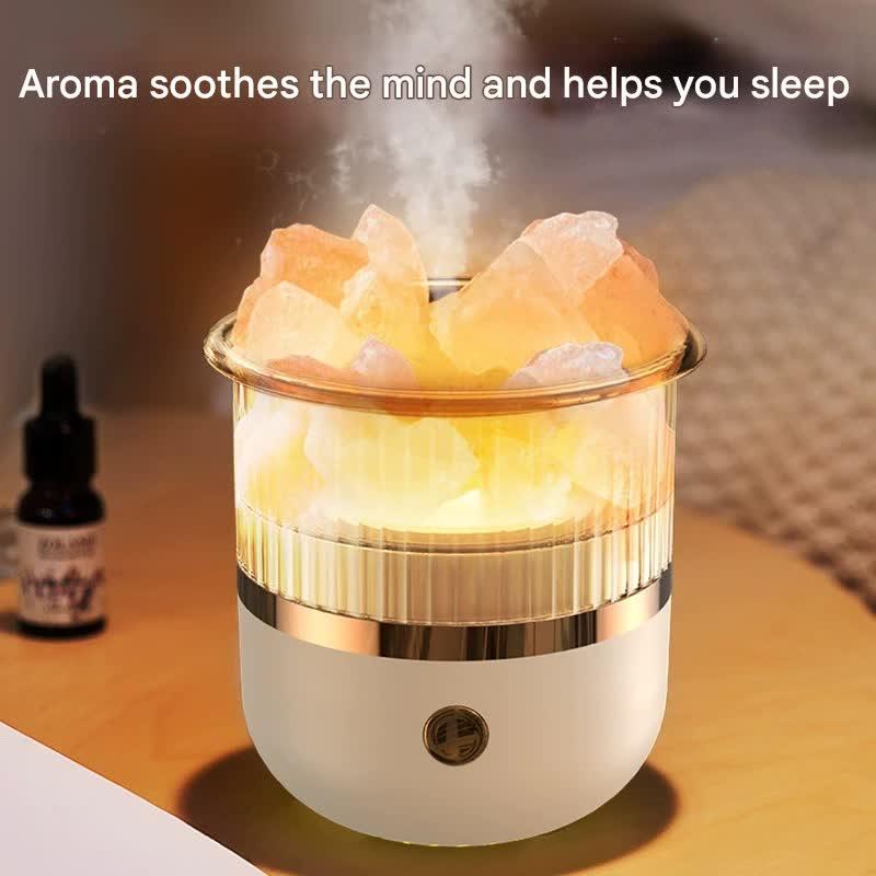 Crystal Humidifier with LED Light - Aromatherapy Diffuser for Home Relaxation(black) - Mekamart Australia