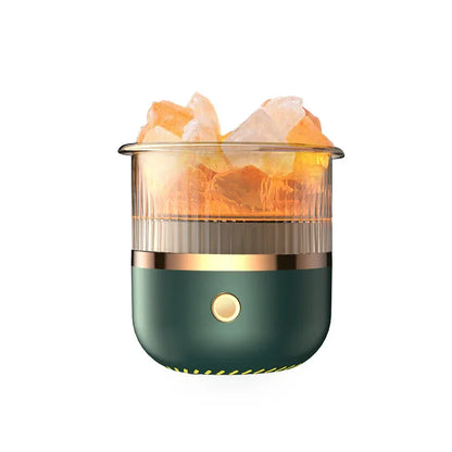 Crystal Humidifier with LED Light - Aromatherapy Diffuser for Home Relaxation(green) - Mekamart Australia