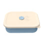 Light blue Microwave-Safe Silicone Lunch Box with 4 Compartments - Airtight Bento Box for Work and Travel - Mekamart Australia