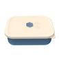 Dark blue Microwave-Safe Silicone Lunch Box with 4 Compartments - Airtight Bento Box for Work and Travel - Mekamart Australia