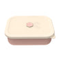 Lotus color Microwave-Safe Silicone Lunch Box with 4 Compartments - Airtight Bento Box for Work and Travel - Mekamart Australia