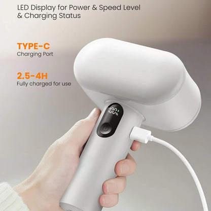 Dual-Head Electric Lint Remover - USB-C Rechargeable, LED Display, 3-Size Honeycomb Mesh(White) - Mekamart Australia