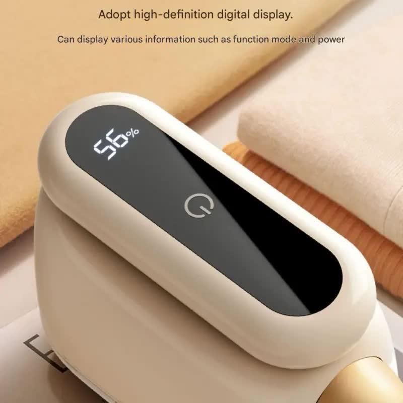 Compact Electric Lint Remover with LED Display & Dual Head - USB Rechargeable(Dark green) - Mekamart Australia