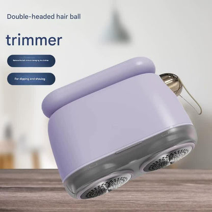 Compact Electric Lint Remover with LED Display & Dual Head - USB Rechargeable(Purple) - Mekamart Australia