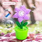 Electric Flower Bubble Machine with Music - Rechargeable, 10-Hole Output(Purple) - Mekamart Australia