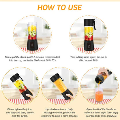 Green Portable Blender USB Rechargeable - Personal Size Smoothie Maker On The Go - Mekamart Australia