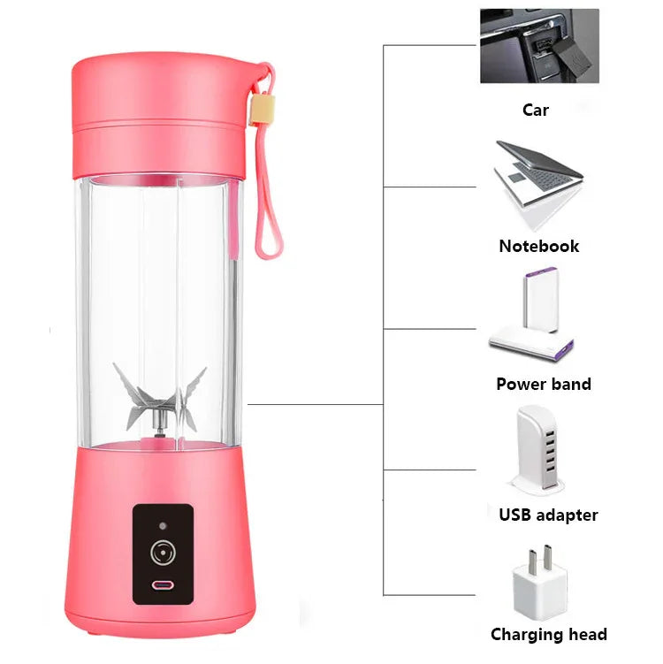 Green Portable Blender USB Rechargeable - Personal Size Smoothie Maker On The Go - Mekamart Australia