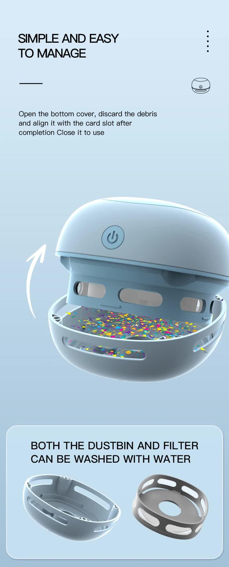 Green Cordless Tabletop Crumb Sweeper - USB Rechargeable Mini Vacuum for Desk - Mekamart Australia