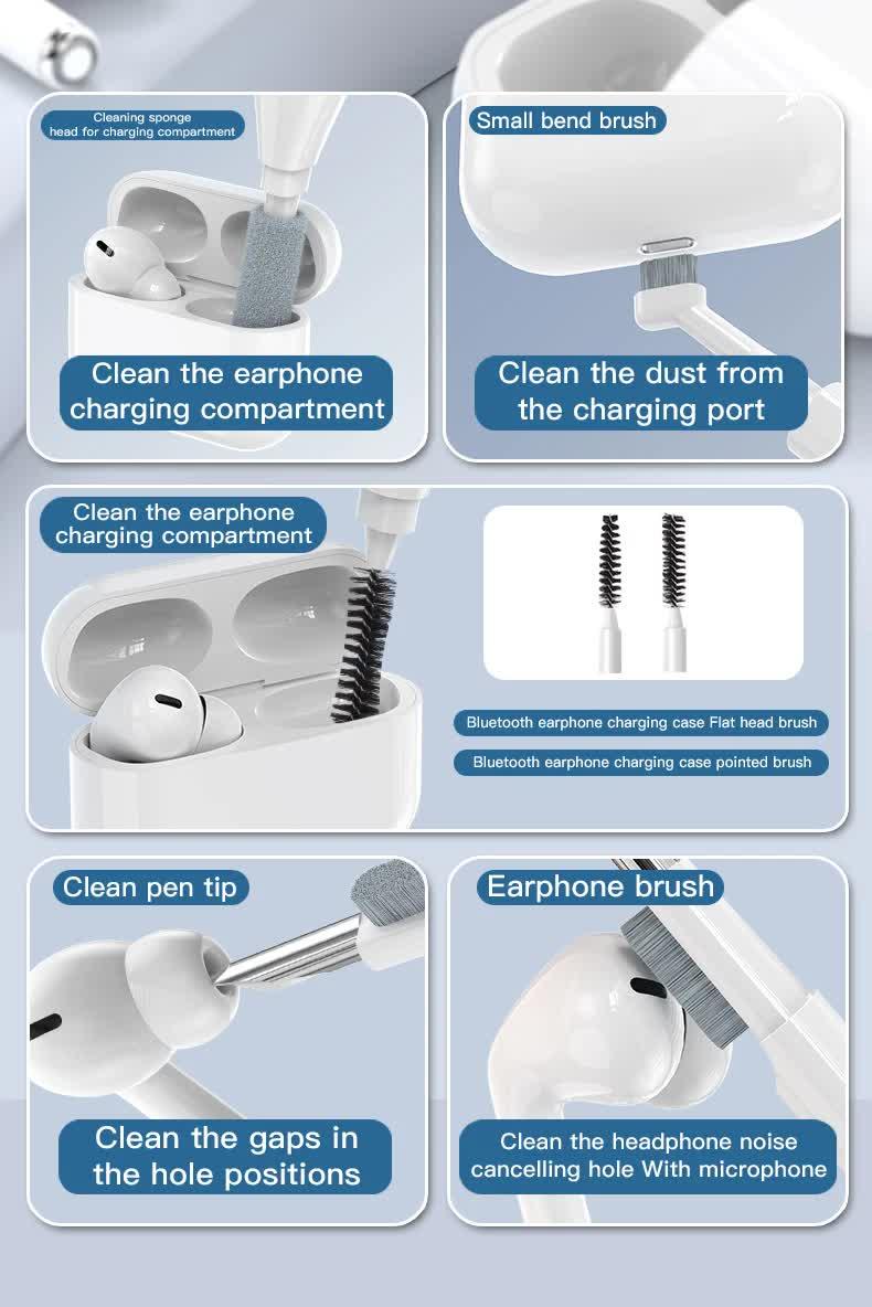 Black 22-in-1 Electronics Cleaning Kit - for Keyboards, Airpods, Laptops, Cell Phones, Cameras - Mekamart Australia