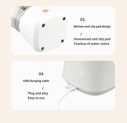 Gray Electric Citrus Juicer Press - Portable, Large Caliber, One-Click Operation(3.7v 1500 mAh battery) - Mekamart Australia