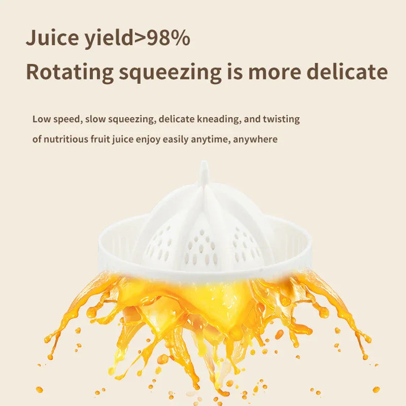 Gray Electric Citrus Juicer Press - Portable, Large Caliber, One-Click Operation(7.4v1600mAh battery) - Mekamart Australia