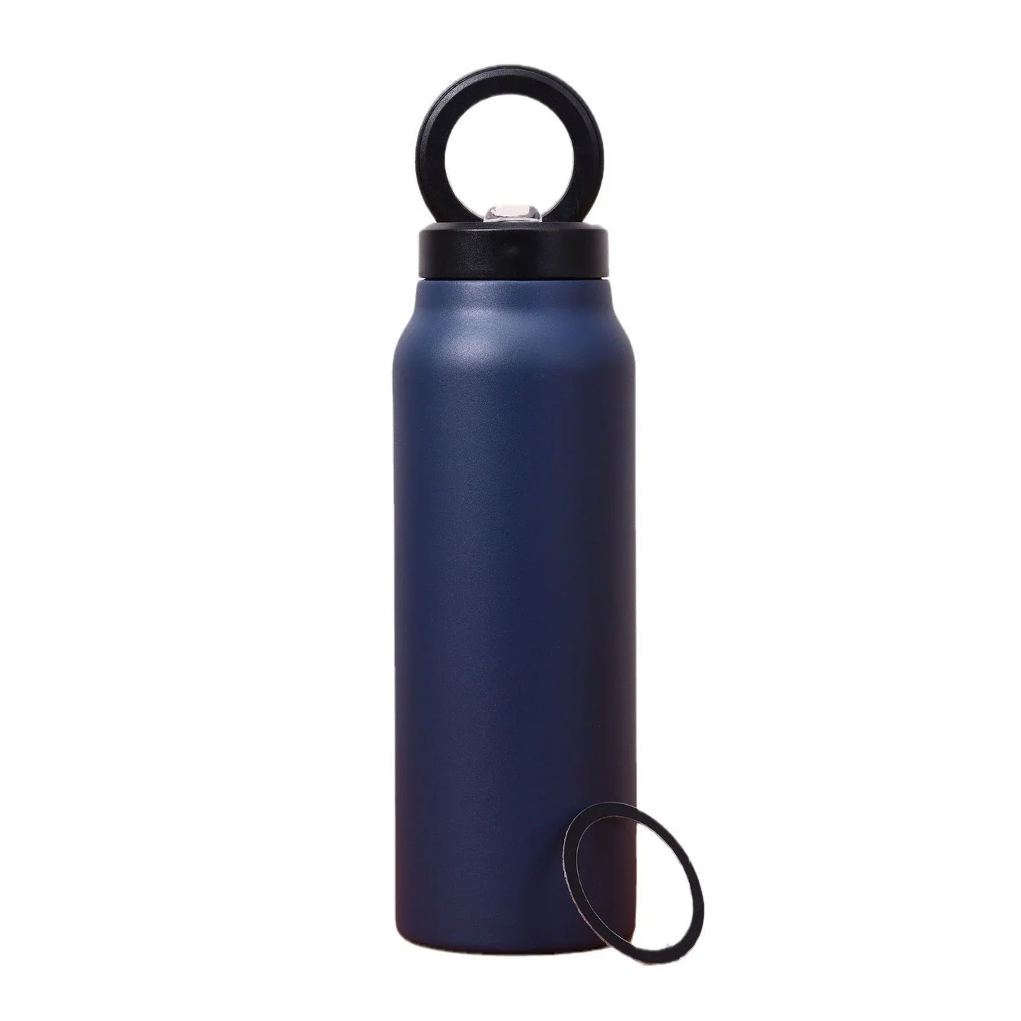 Stainless Steel Insulated Water Bottle with Integrated Magnetic Phone Stand - Blue (24oz) - Mekamart Australia