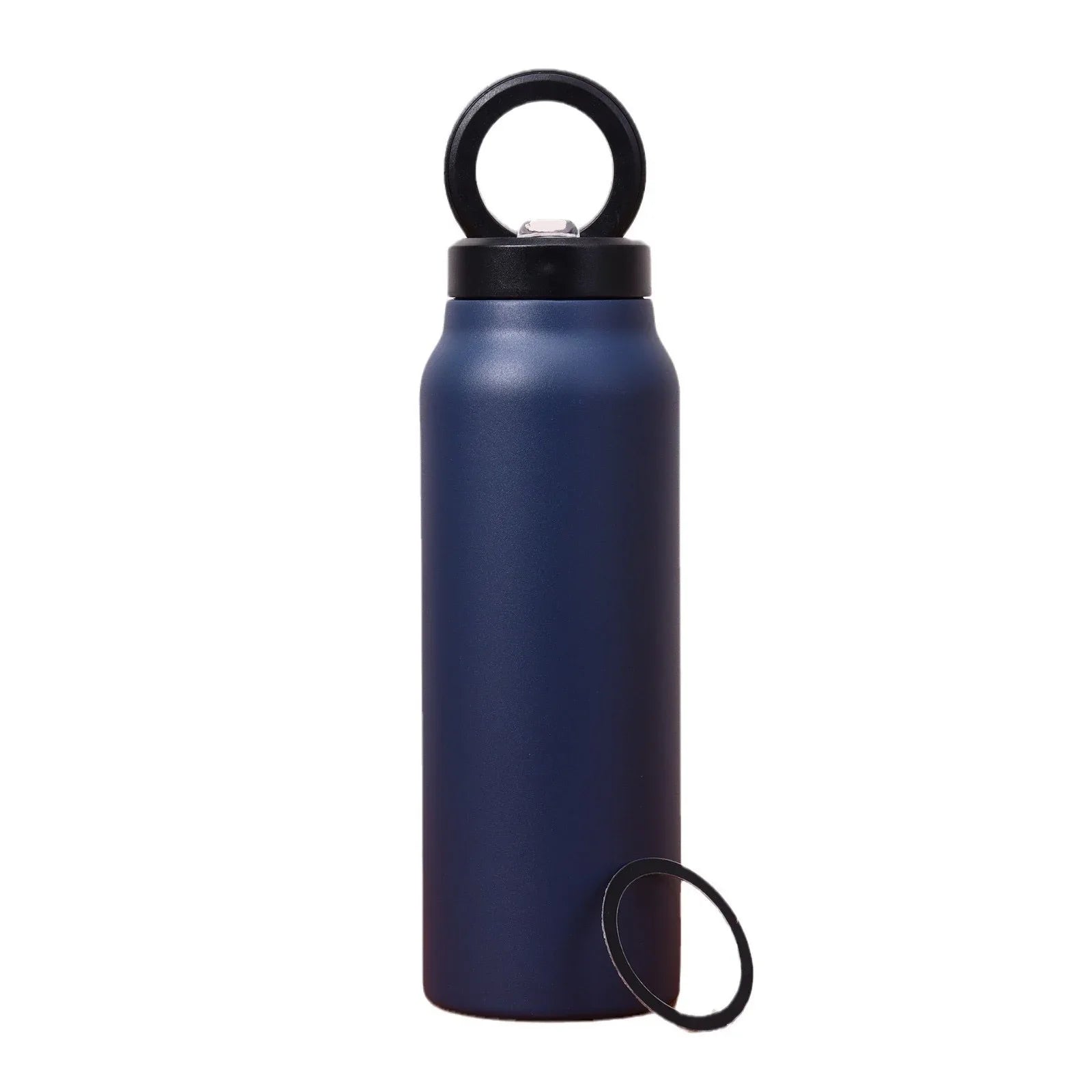 Stainless Steel Insulated Water Bottle with Integrated Magnetic Phone Stand - Blue (24oz) - Mekamart Australia