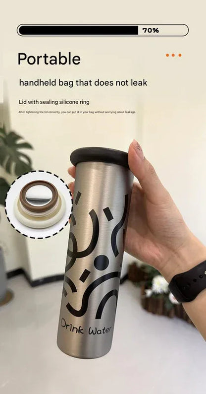 Mini Insulated Coffee Cup - 316 Stainless Steel, Portable & Stylish - White Kitten (300ml) - Mekamart Australia