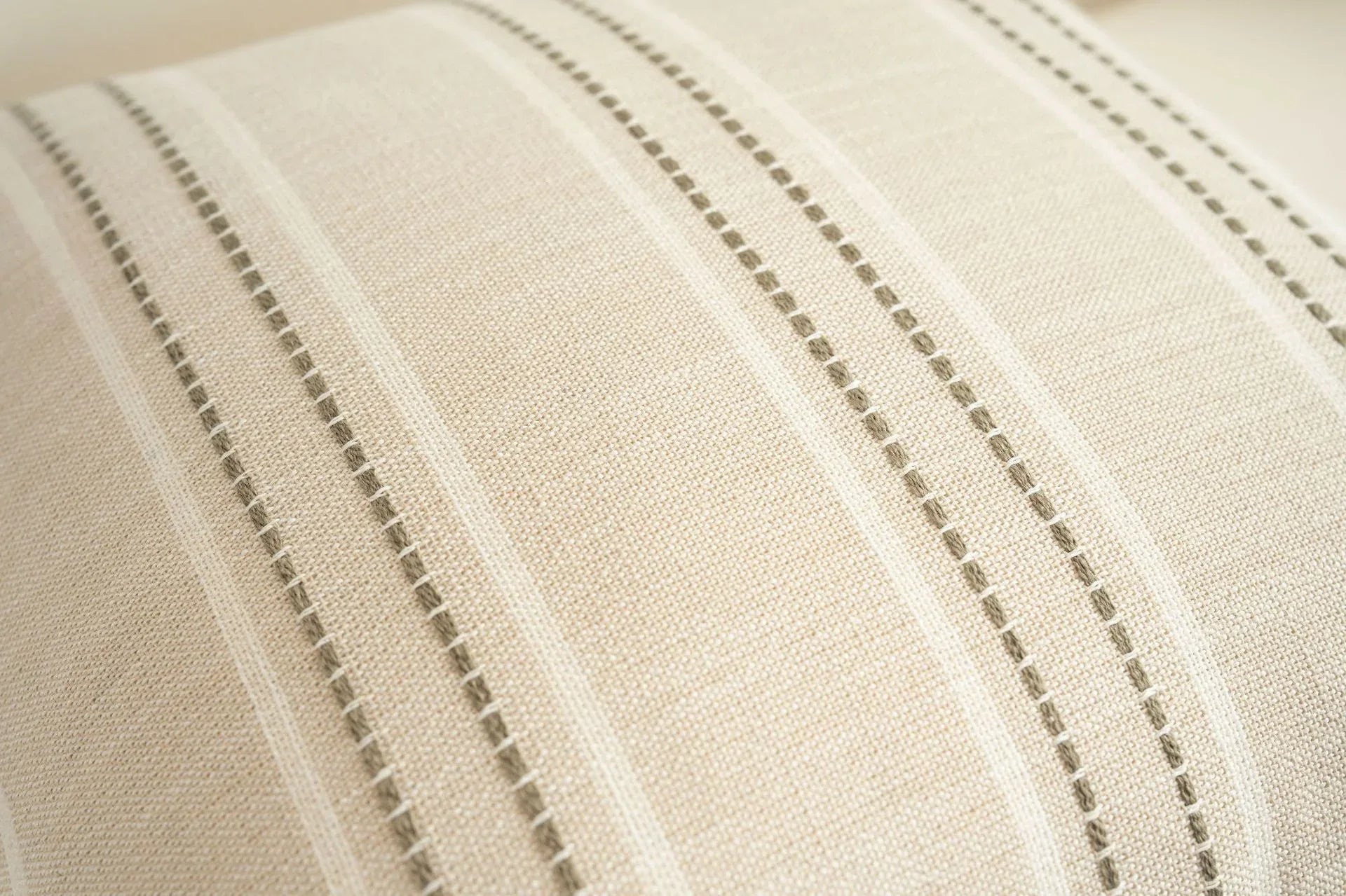 Textured Vertical Striped Pillowcases - Scandinavian Home Decor Accents (Green Stripes Pair - 45x45cm) - Mekamart Australia