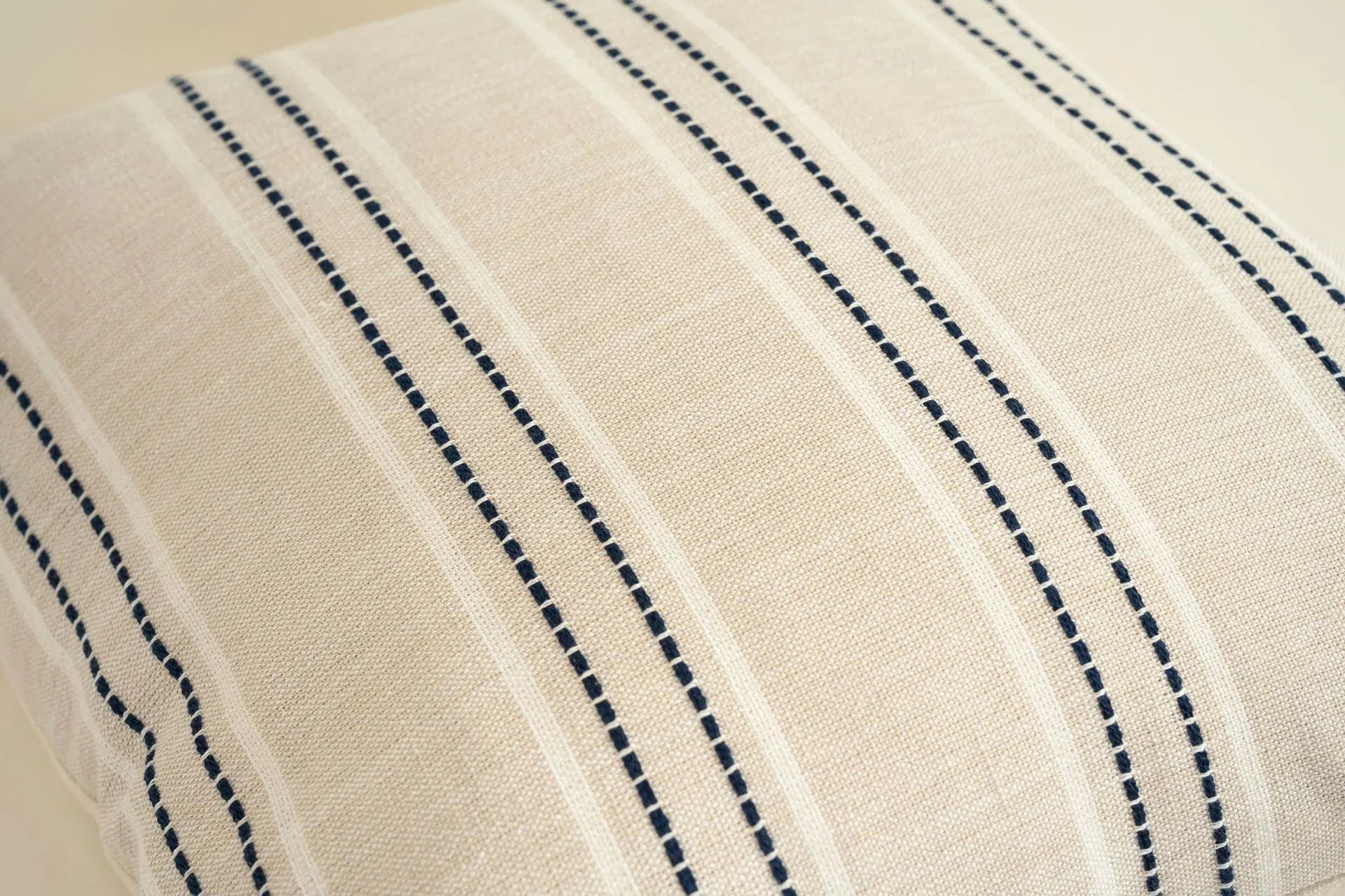 Textured Vertical Striped Pillowcases - Scandinavian Home Decor Accents (Blue Stripes Pair - 45x45cm) - Mekamart Australia