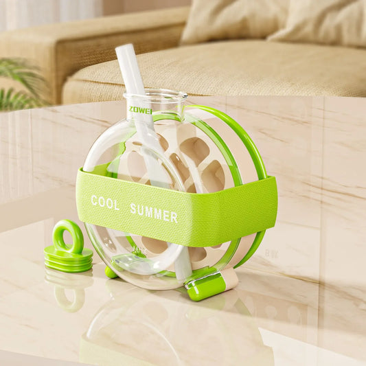 Green Portable Press-Release Ice Cube Maker Bottle - Makes 12 Cubes, Doubles as Bottle - Mekamart Australia