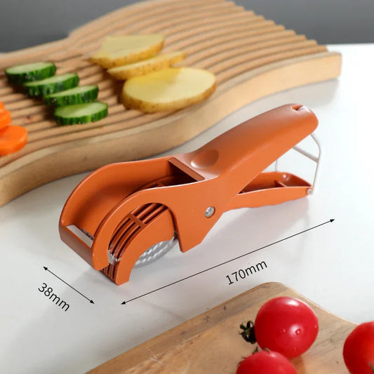 2 pcs Orange 5-Blade Fruit & Vegetable Slicer for Crinkle Cuts - Kitchen Gadget - Mekamart Australia
