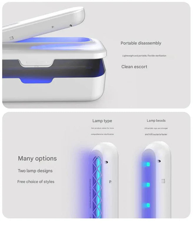 White 2-in-1 UV Sterilizer Box & Detachable Wand - For Phone, Jewelry, Masks - Mekamart Australia