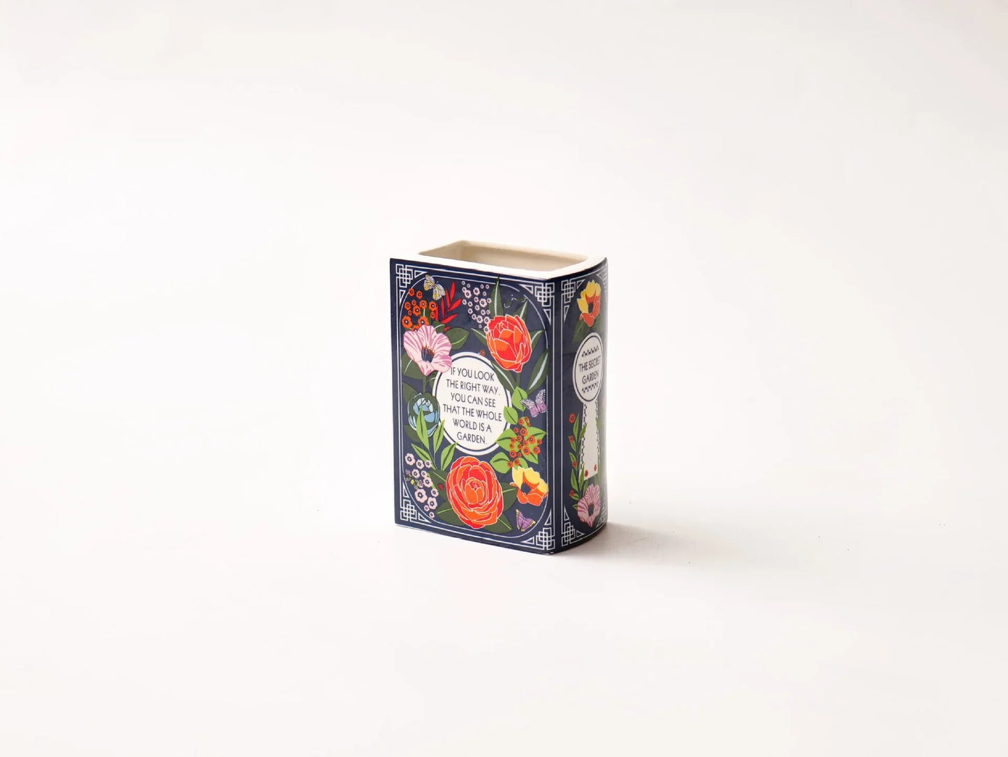 Literary Book Vase - Creative Ceramic Planter & Desk Organizer(Type B - 14x10x6.5cm) - Mekamart Australia