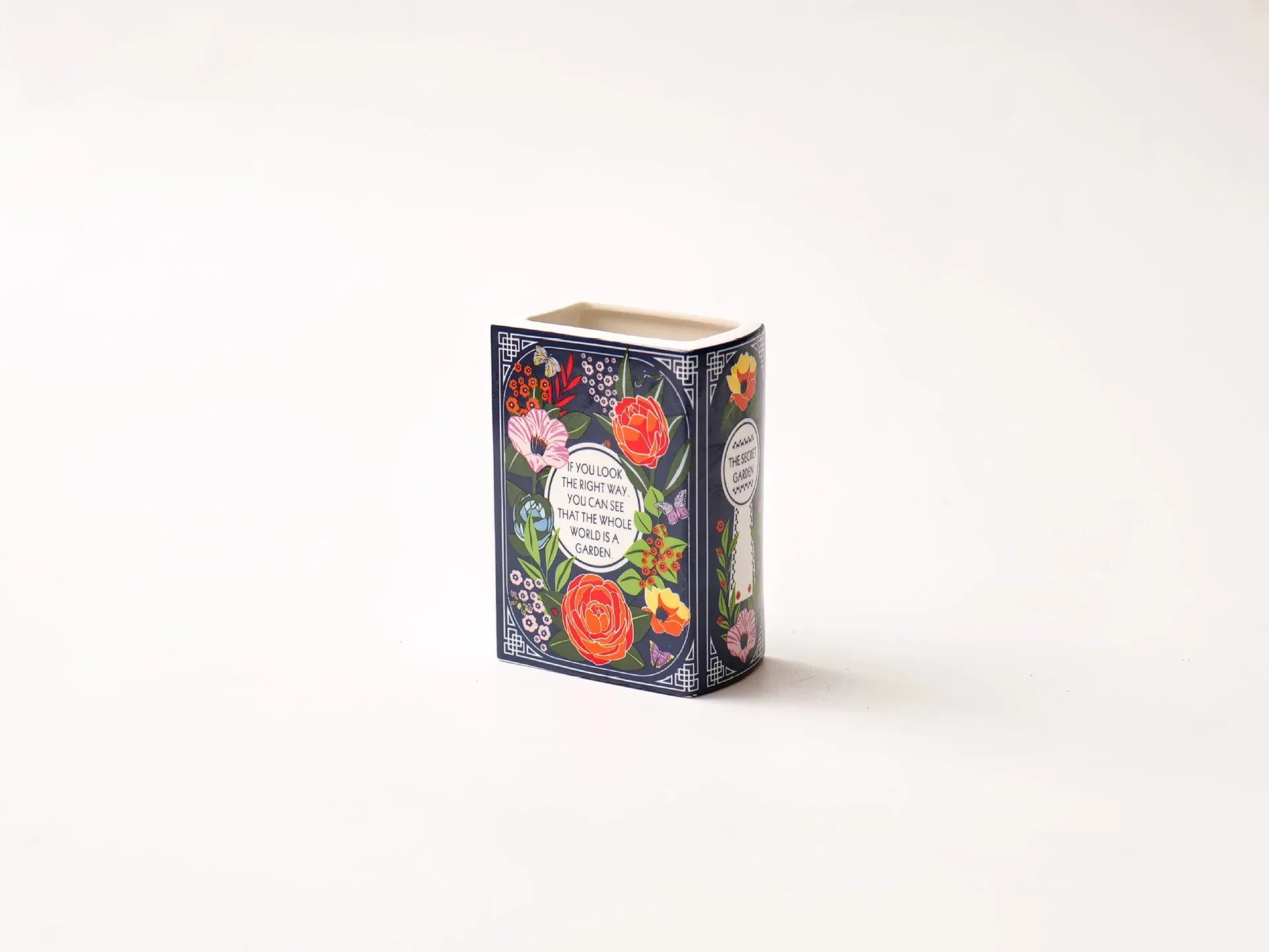 Literary Book Vase - Creative Ceramic Planter & Desk Organizer(Type B - 14x10x6.5cm) - Mekamart Australia