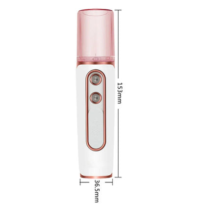 Pink Dual Nozzle Nano Facial Mister - USB Rechargeable Hydrating Spray - Mekamart Australia