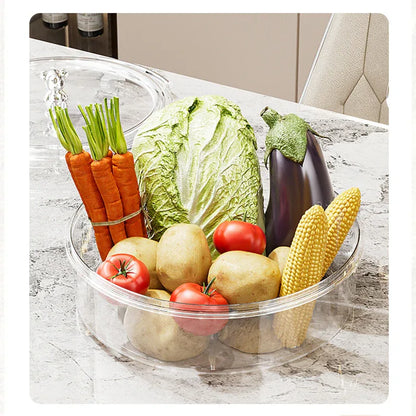 Grey And Silver Snap Button Elegant Compartment Serving Tray with Lid - Versatile Snack, Fruit & Candy Box - Mekamart Australia