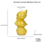 Yellow Zesty Stacked Lemon Ceramic Vase - Cheerful Nordic Tabletop Decor - Mekamart Australia