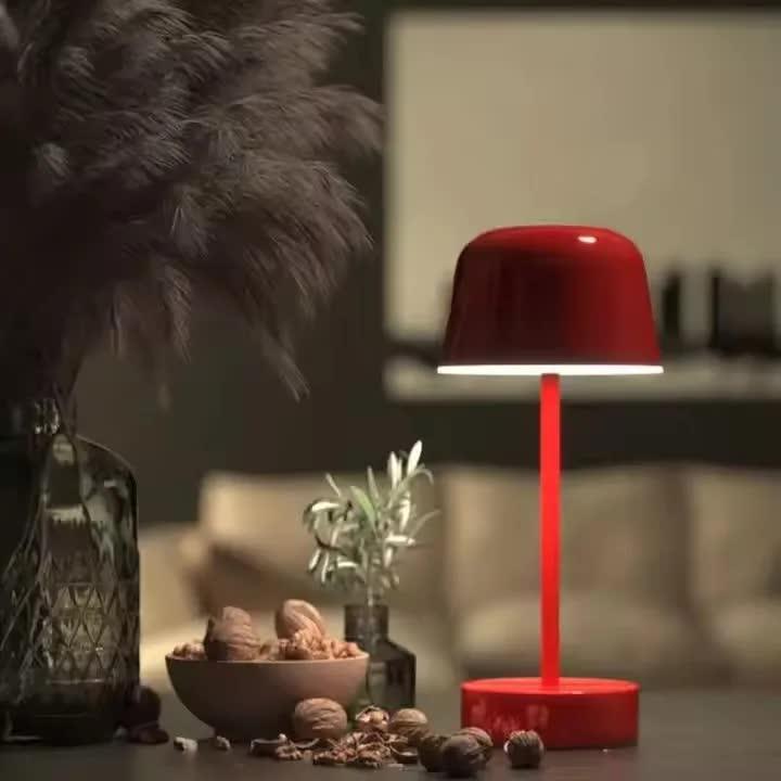Coffee Modern Minimalist LED Table Lamp - Rechargeable Touch Control Desk Light - Mekamart Australia