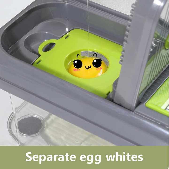 Green And Grey Ultimate 12-in-1 Multi-Functional Vegetable Slicer Dicer Chopper - Mandoline with Storage Containers & Drain Basket - Mekamart Australia