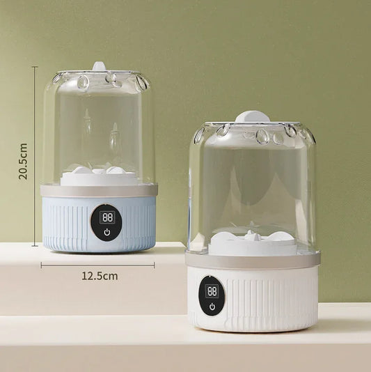 Blue Portable Mini Washing Machine - Rechargeable USB-C Electric Washer for Travel, Delicates & Socks - Mekamart Australia